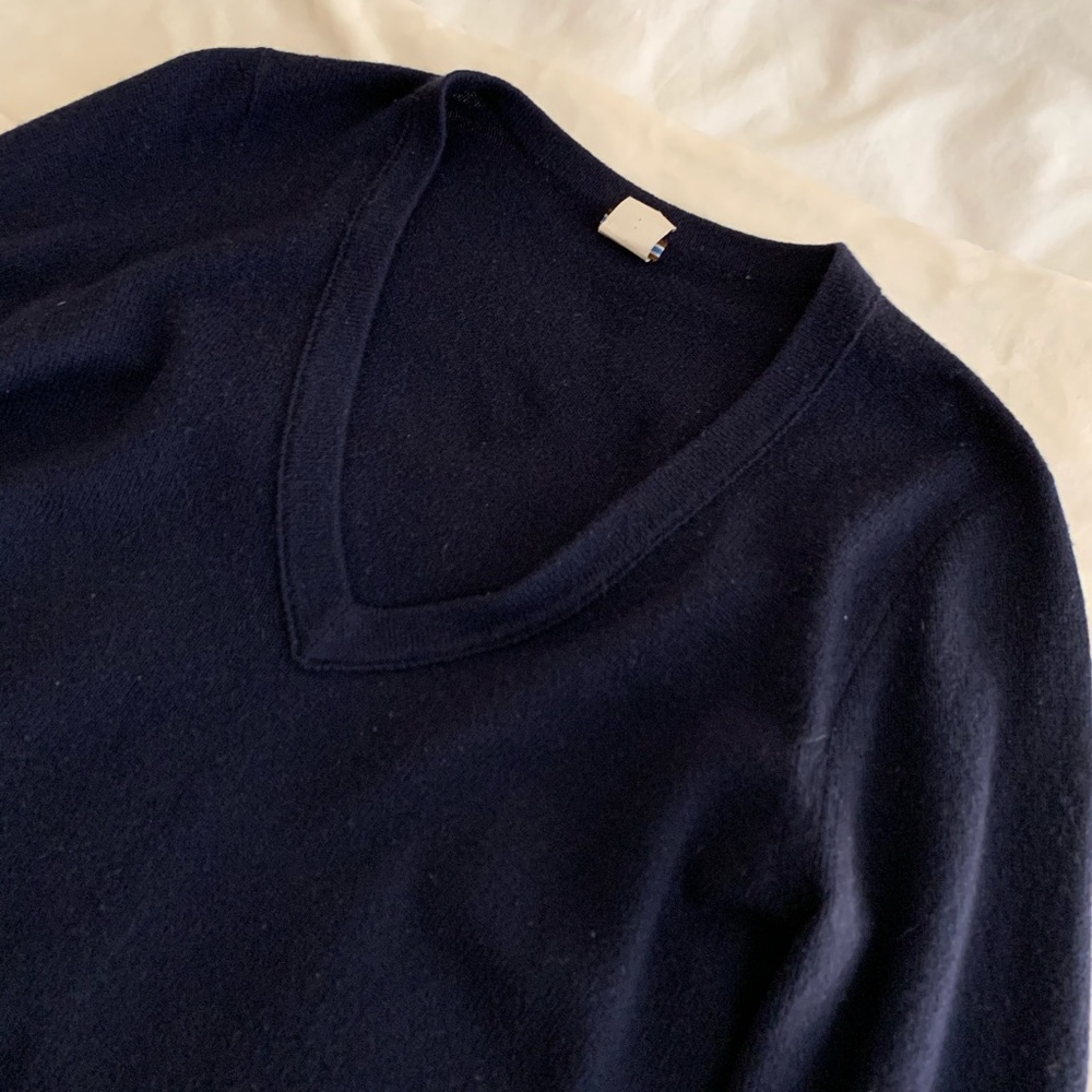 navy blue J.crew 100% cashmere sweater